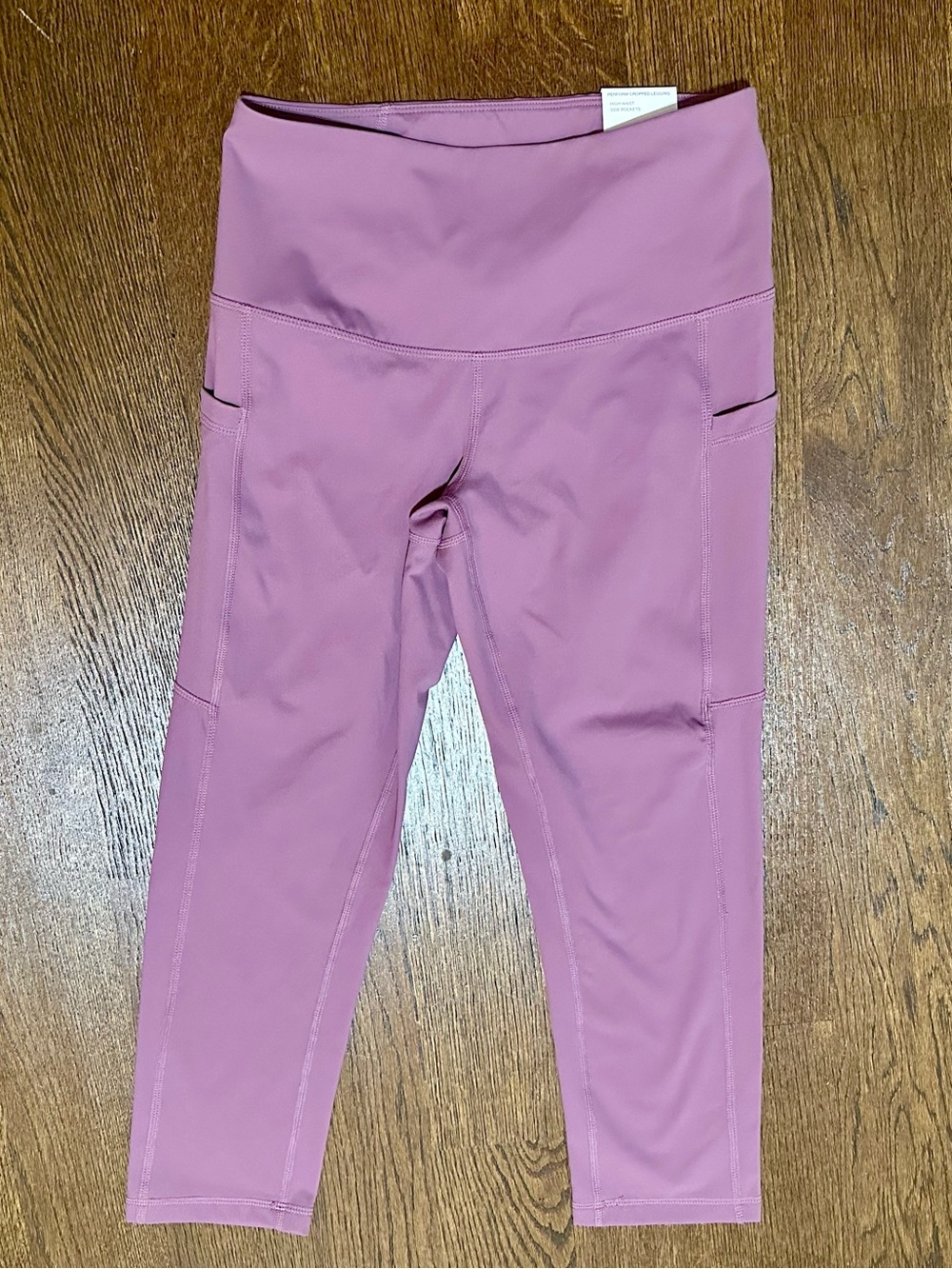 NWT Zella Purple High Waist Cropped Legging Side Pocket  XS